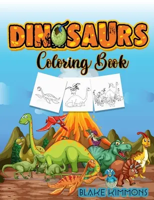 Libro para colorear de dinosaurios: Libro de actividades para niños, aprende los nombres de los dinosaurios y coloréalos - Dinosaurs Coloring Book: Activity book for kids, learn dinosaurs names and color them