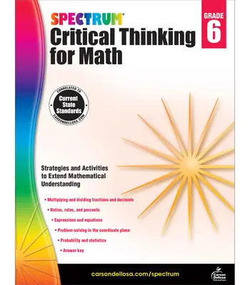 Spectrum Pensamiento Crítico para Matemáticas, Grado 6 - Spectrum Critical Thinking for Math, Grade 6