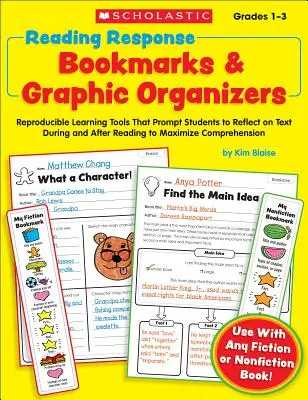 Marcadores de lectura y organizadores gráficos: Herramientas de aprendizaje reproducibles que incitan a los estudiantes a reflexionar sobre el texto durante y después de leer a Maxim. - Reading Response Bookmarks & Graphic Organizers: Reproducible Learning Tools That Prompt Students to Reflect on Text During and After Reading to Maxim