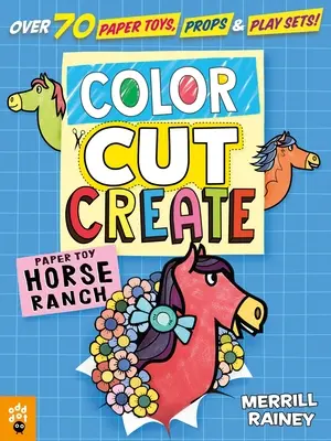 Juegos de colorear, recortar y crear: Rancho de caballos - Color, Cut, Create Play Sets: Horse Ranch