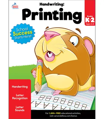 Escritura a mano: Printing Workbook - Handwriting: Printing Workbook