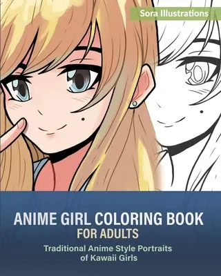 Anime Girl Coloring Book for Adults: Retratos de Chicas Kawaii en Estilo Anime Tradicional - Anime Girl Coloring Book for Adults: Traditional Anime Style Portraits of Kawaii Girls