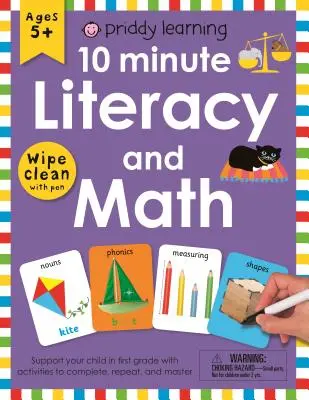 Cuaderno de ejercicios: 10 Minutos de Lectura, Escritura y Matemáticas [Con Bolígrafo] - Wipe Clean Workbook: 10 Minute Reading, Writing, and Math [With Pen]