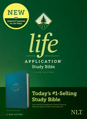 NLT Life Application Study Bible, Third Edition (Letra roja, símil cuero, azul turquesa) - NLT Life Application Study Bible, Third Edition (Red Letter, Leatherlike, Teal Blue)