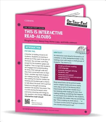 Guía sobre tus pies: This Is Interactive Read-Alouds, Grados K-6 - On-Your-Feet Guide: This Is Interactive Read-Alouds, Grades K-6