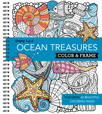 Colorear y enmarcar - Tesoros del océano (Libro para colorear) - Color & Frame - Ocean Treasures (Adult Coloring Book)