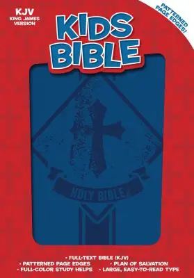 Biblia KJV para niños, Leathertouch azul real - KJV Kids Bible, Royal Blue Leathertouch