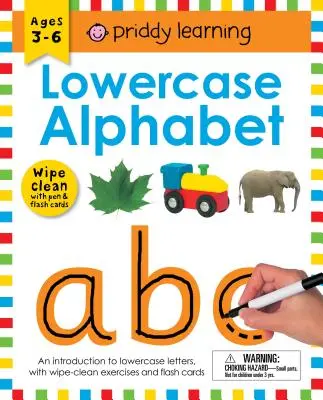 Libro de ejercicios Wipe Clean: Alfabeto en minúsculas (Encuadernación en espiral cerrada): De 3 a 6 años; con bolígrafo y fichas - Wipe Clean Workbook: Lowercase Alphabet (Enclosed Spiral Binding): Ages 3-6; With Pen & Flash Cards