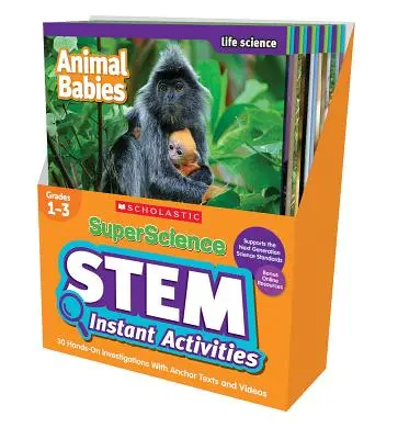 Superscience STEM Instant Activities: Grados 1-3: 30 investigaciones prácticas con textos de referencia y vídeos - Superscience STEM Instant Activities: Grades 1-3: 30 Hands-On Investigations with Anchor Texts and Videos