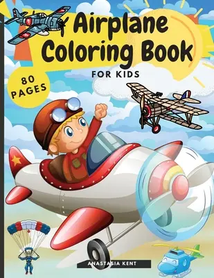 Libro para colorear de aviones para niños - Airplane Coloring Book for Kids