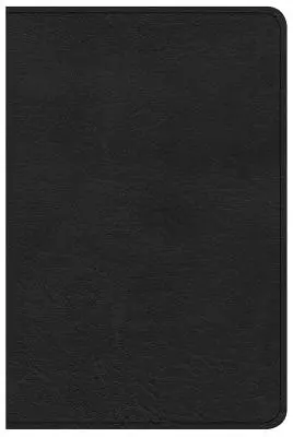 Biblia de consulta compacta KJV en tamaño grande, Leathertouch negro - KJV Large Print Compact Reference Bible, Black Leathertouch