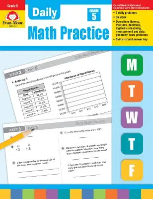 Práctica diaria de matemáticas, 5º curso - Daily Math Practice, Grade 5