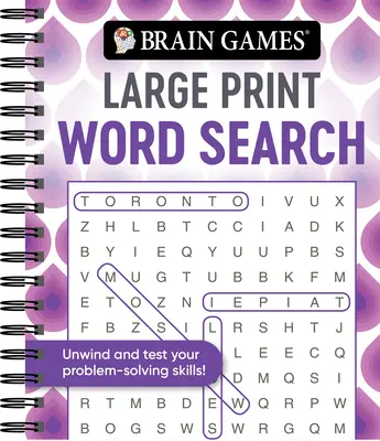 Juegos de ingenio - Sopa de letras en letra grande (Remolinos) - Brain Games - Large Print Word Search (Swirls)