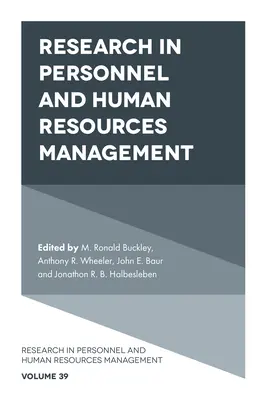 Investigación en gestión de personal y recursos humanos - Research in Personnel and Human Resources Management