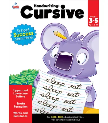 Escritura a mano: Cursive Workbook - Handwriting: Cursive Workbook