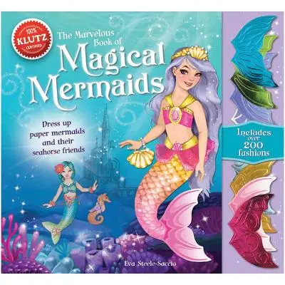 Marvelous Bk of Magical Mermai: Viste a las sirenas de papel y a sus amigos - Marvelous Bk of Magical Mermai: Dress Up Paper Mermaids and Their Friends