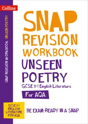 AQA Unseen Poetry Anthology Workbook - Ideal para aprender en casa, exámenes de 2022 y 2023 - AQA Unseen Poetry Anthology Workbook - Ideal for Home Learning, 2022 and 2023 Exams