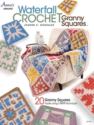 Cuadrados de ganchillo en cascada - Waterfall Crochet Granny Squares