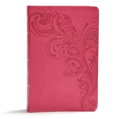 Biblia de referencia RVR con letra gigante, tacto cuero rosa, indexada: Letra roja, Marcador de cinta, Smythe-Sewn, Texto a dos columnas, Concordancia, Página de presentación, - KJV Giant Print Reference Bible, Pink Leathertouch, Indexed: Red Letter, Ribbon Marker, Smythe-Sewn, Two-Column Text, Concordance, Presentation Page,