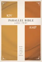 RV, Amplificada, Biblia Paralela, Letra Grande, Tapa Dura, Edición Letra Roja: Dos versiones de la Biblia juntas para estudio y comparación - KJV, Amplified, Parallel Bible, Large Print, Hardcover, Red Letter Edition: Two Bible Versions Together for Study and Comparison