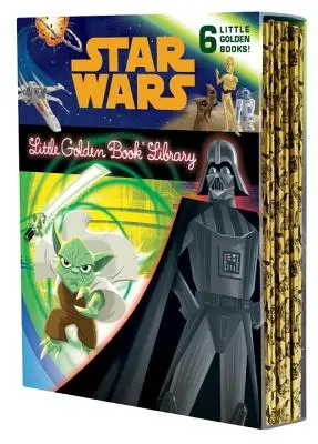 Pequeña biblioteca dorada de La guerra de las galaxias (La guerra de las galaxias): La Amenaza Fantasma; El Ataque de los Clones; La Venganza de los Sith; Una Nueva Esperanza; El Imperio Contraataca Ba - The Star Wars Little Golden Book Library (Star Wars): The Phantom Menace; Attack of the Clones; Revenge of the Sith; A New Hope; The Empire Strikes Ba