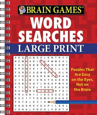 Juegos de ingenio - Sopa de letras - Letra grande (Rojo) - Brain Games - Word Searches - Large Print (Red)