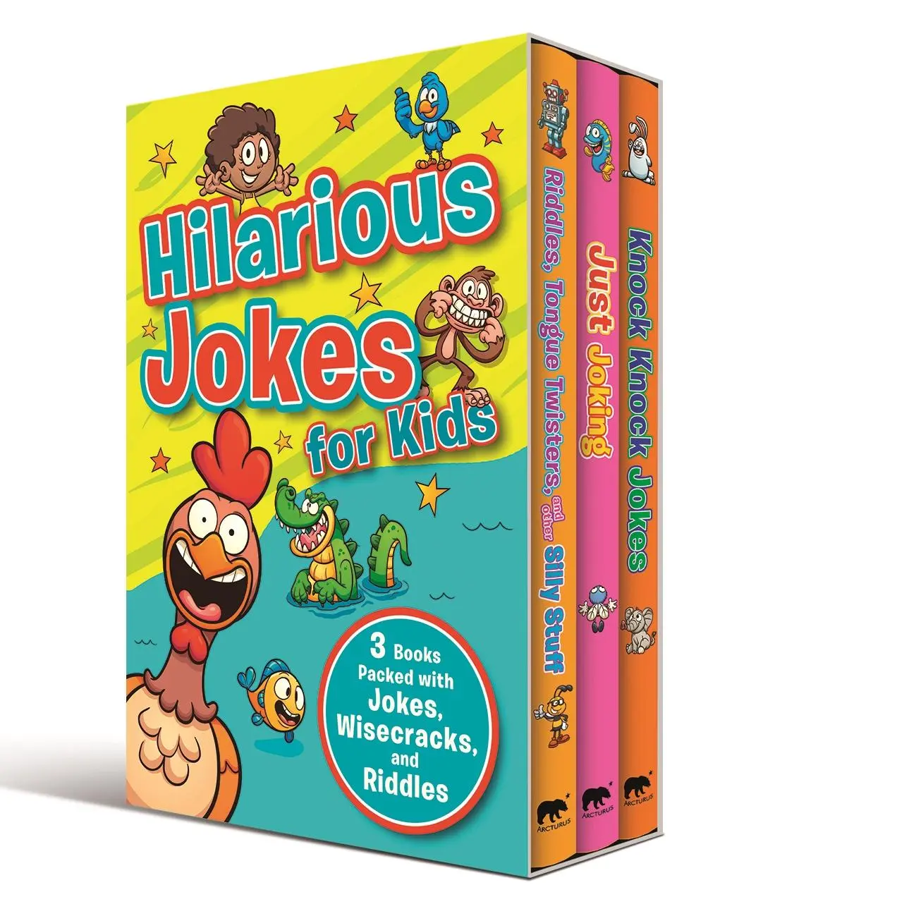 Chistes divertidísimos para niños - 3 libros llenos de chistes, bromas y adivinanzas - Hilarious Jokes for Kids - 3 Books packed with jokes, wisecracks, and riddles