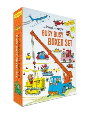 Juego de Richard Scarry: Busy Busy Airport; Busy Busy Cars and Trucks; Busy Busy Construction Site; Busy Busy Farm - Richard Scarry's Busy Busy Boxed Set: Busy Busy Airport; Busy Busy Cars and Trucks; Busy Busy Construction Site; Busy Busy Farm