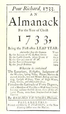 Poor Richard, 1733 an Almanack: Para el Año de Cristo 1733 - Poor Richard, 1733 an Almanack: For the Year of Christ 1733