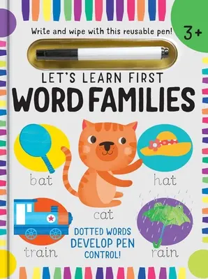 Aprendamos: Familias de palabras (Escribir y borrar): (Habilidades tempranas de lectura, Cuaderno de trabajo de escritura de letras, Control del bolígrafo) - Let's Learn: Word Families (Write and Wipe): (Early Reading Skills, Letter Writing Workbook, Pen Control)