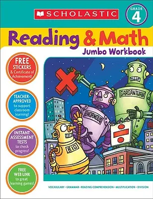 Cuaderno Jumbo de Lectura y Matemáticas: Grado 4 - Reading & Math Jumbo Workbook: Grade 4