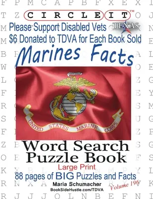 Encierra en un círculo, Datos sobre el Cuerpo de Marines de EE.UU., Sopa de letras, Libro de puzzles - Circle It, US Marine Corps Facts, Word Search, Puzzle Book