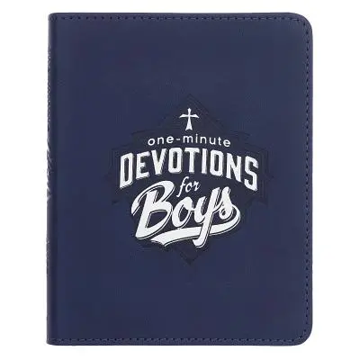 Devociones de un minuto para niños Lux-Piel - One-Min Devotions for Boys Lux-Leather