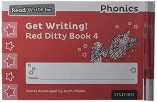 Read Write Inc. Phonics: ¡Get Writing! Red Ditty Book 4 Pack de 10 - Read Write Inc. Phonics: Get Writing! Red Ditty Book 4 Pack of 10