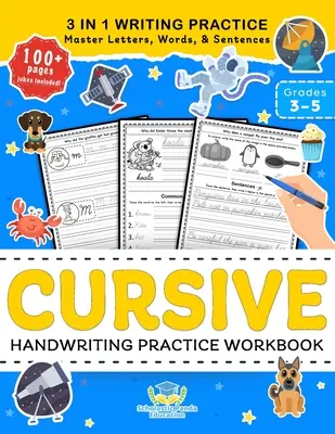 Cuaderno de práctica de escritura cursiva para alumnos de 3º 4º 5º: Libro de calco de letras cursivas, Cuaderno de ejercicios de escritura cursiva para que los niños dominen las letras, W - Cursive Handwriting Practice Workbook for 3rd 4th 5th Graders: Cursive Letter Tracing Book, Cursive Handwriting Workbook for Kids to Master Letters, W