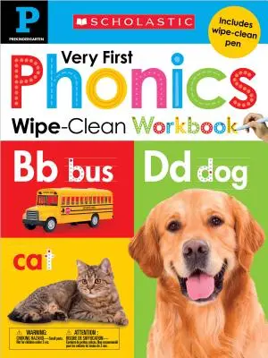 Very First Phonics Pre-K Libro de ejercicios Wipe-Clean: Scholastic Early Learners (Toque y Explore) - Very First Phonics Pre-K Wipe-Clean Workbook: Scholastic Early Learners (Wipe-Clean)