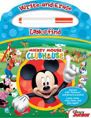 Disney - Mickey Mouse Clubhouse - Pizarra limpia para escribir y borrar [Con rotulador]. - Disney - Mickey Mouse Clubhouse - Write-And-Erase Look and Find Wipe Clean Board [With Marker]