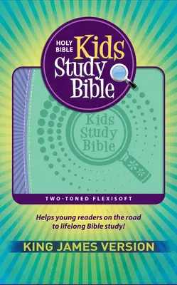 Biblia de estudio para niños KJV Flex púrpura y verde imprimible (cuero auténtico) - KJV Kids Study Bible Flex Purple and Green Imprintable (Genuine Leather)