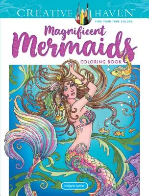 Creative Haven Libro para colorear de Sirenas Magníficas - Creative Haven Magnificent Mermaids Coloring Book