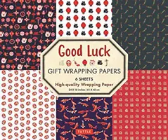 Papeles de Regalo Buena Suerte 6 Hojas: Papel de regalo de alta calidad de 61 x 45 cm (24 x 18 pulgadas) - Good Luck Gift Wrapping Papers 6 Sheets: High-Quality 24 X 18 Inch (61 X 45 CM) Wrapping Paper