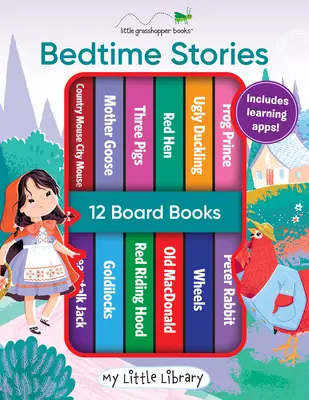 Mi pequeña biblioteca: Cuentos para dormir (12 libros de cartón y 3 aplicaciones descargables) - My Little Library: Bedtime Stories (12 Board Books & 3 Downloadable Apps!)