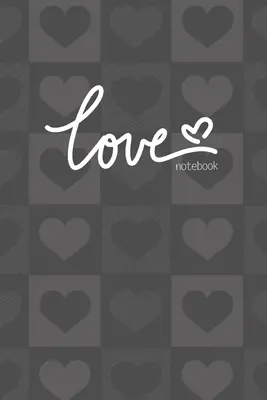 Cuaderno de amor, en blanco para escribir, líneas de puntos, rayas anchas, tamaño mediano (A5) 6 x 9 pulgadas (gris) - Love Notebook, Blank Write-in Journal, Dotted Lines, Wide Ruled, Medium (A5) 6 x 9 In (Gray)