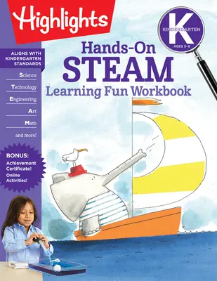 Kindergarten Cuaderno de aprendizaje práctico Steam Fun - Kindergarten Hands-On Steam Learning Fun Workbook