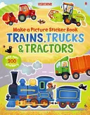 Haz un dibujo Libro de pegatinas Trenes, camiones y tractores - Make a Picture Sticker Book Trains, Trucks & Tractors