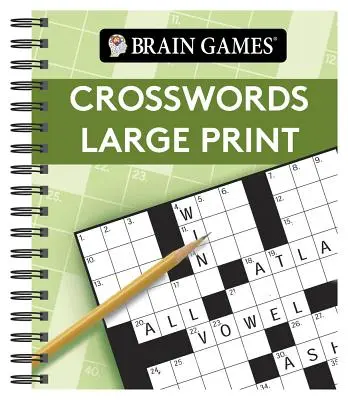 Juegos de ingenio - Crucigramas en letra grande (verde) - Brain Games - Crosswords Large Print (Green)