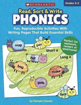 Leer, clasificar y escribir: Phonics: Actividades divertidas y reproducibles con páginas de escritura que desarrollan habilidades esenciales - Read, Sort & Write: Phonics: Fun, Reproducible Activities with Writing Pages That Build Essential Skills