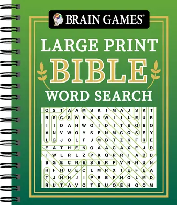 Juegos de ingenio - Sopa de letras bíblicas en letra grande (verde) - Brain Games - Large Print Bible Word Search (Green)