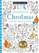 Libro para colorear Navidad - Colouring Book Christmas with rub-down transfers