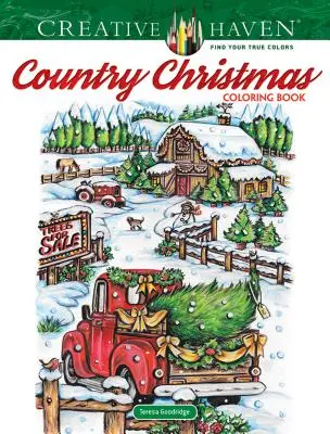 Libro para colorear de Creative Haven - Creative Haven Country Christmas Coloring Book