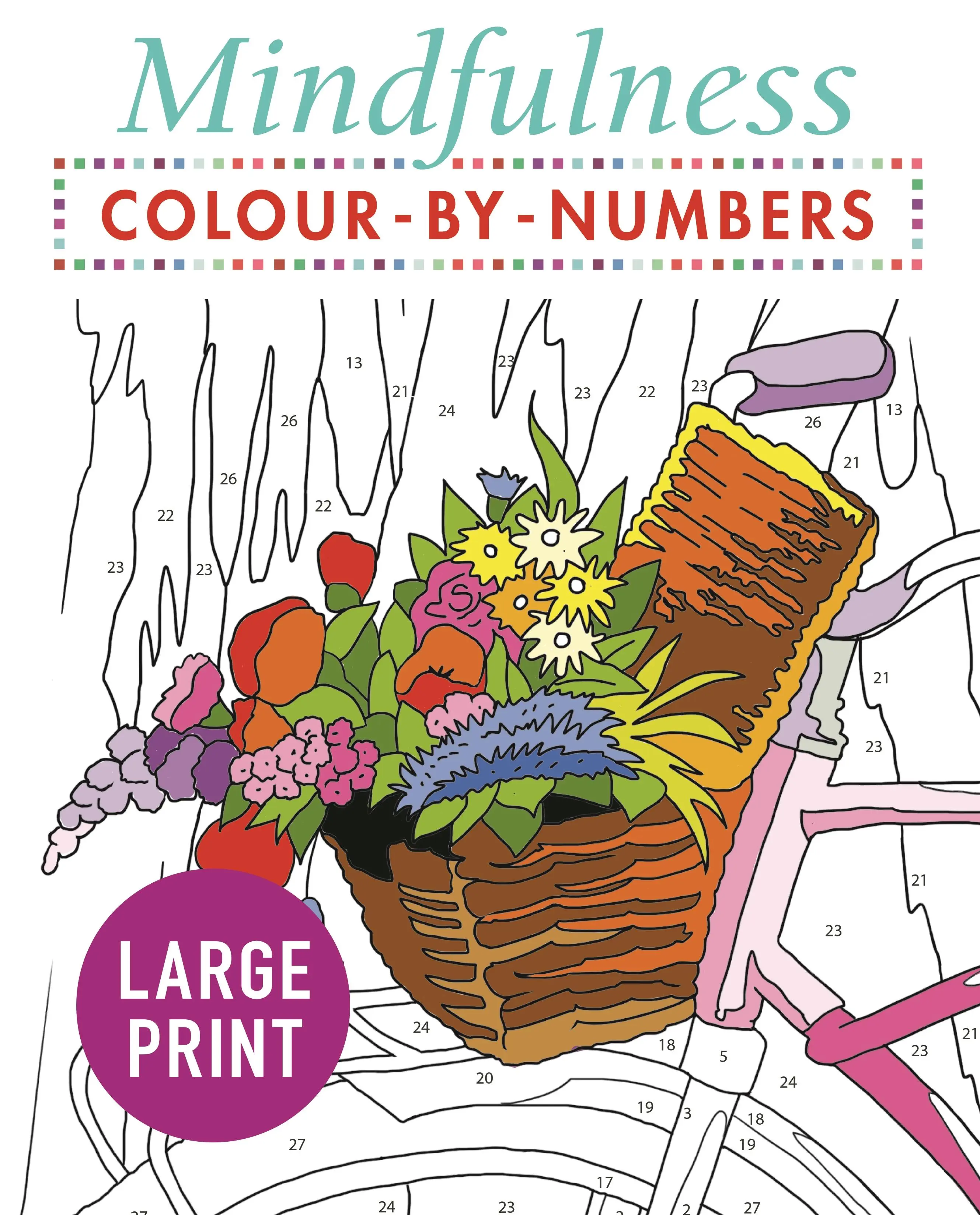 Libro para colorear Mindfulness - Mindfulness Colour-by-Numbers Large Print